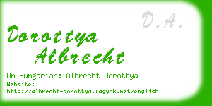 dorottya albrecht business card